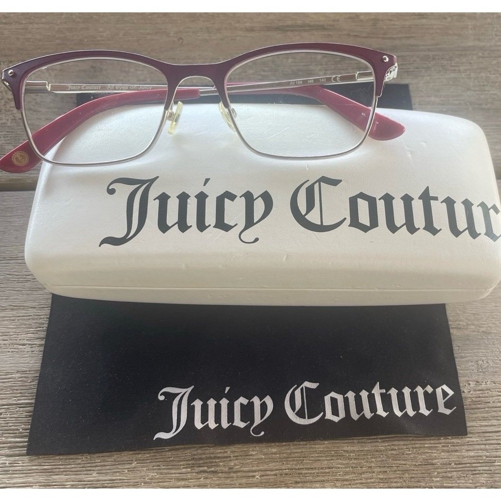 Juicy Couture "All eyes on Juicy" prescription replacement frames Red eyeglasses